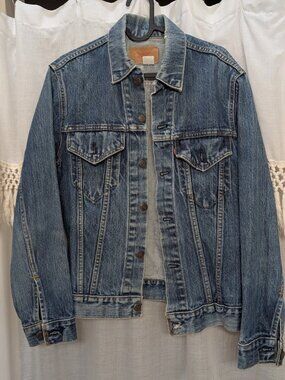 Vintage 70s Levi's Trucker Jacket Type 3 III 70505-0217 Denim Jean USA Size 38